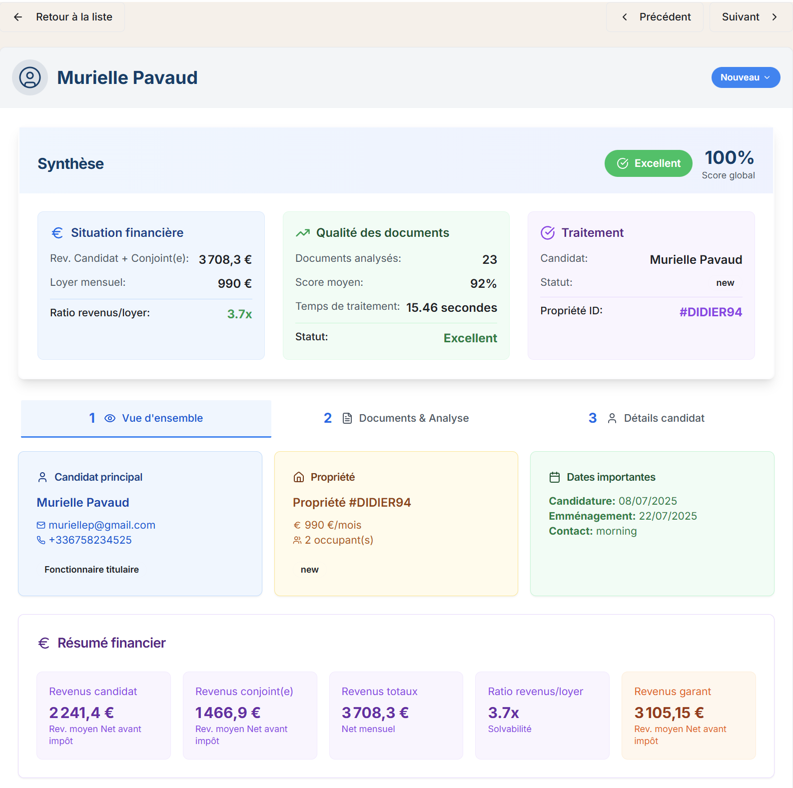 Pré-validez et renforcez les meilleurs dossiers
